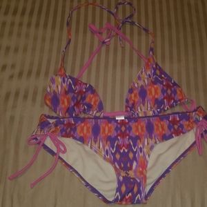 Pink and Purple String Bikini